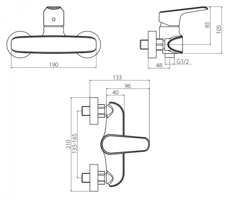Смеситель для душа Damixa RedBlu Origin Evo 822000000