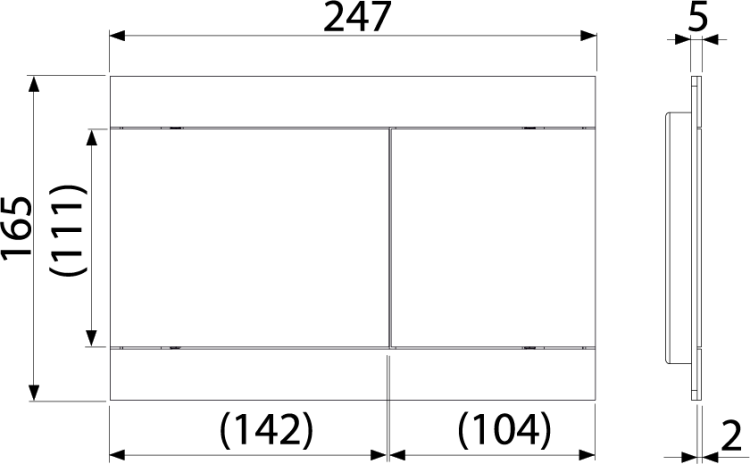 Кнопка управления для скрытых систем инсталляции, бронза–антик Alcadrain FUN-ANTIC