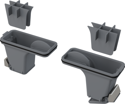 Комплект комбинированных гидрозатворов для нержавеющих желобов ALCA Alcadrain P095