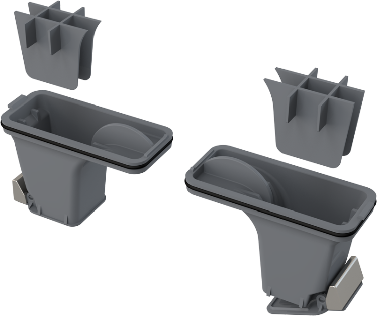 Комплект комбинированных гидрозатворов для нержавеющих желобов ALCA Alcadrain P095