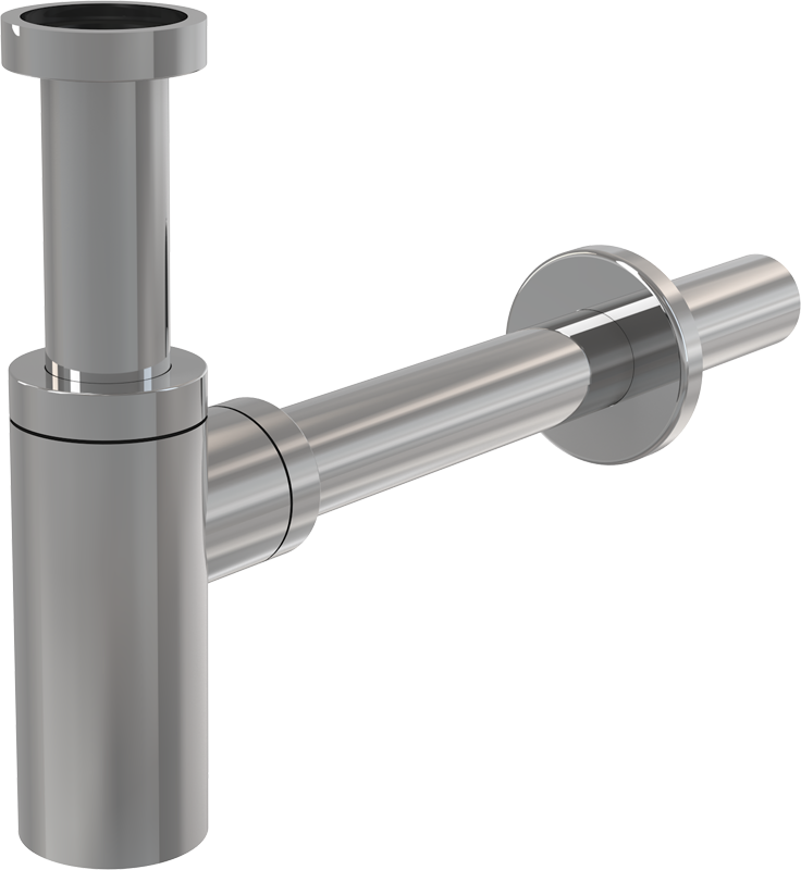 Сифон для умывальника DN32 DESIGN цельнометаллический, круглый Alcadrain A400