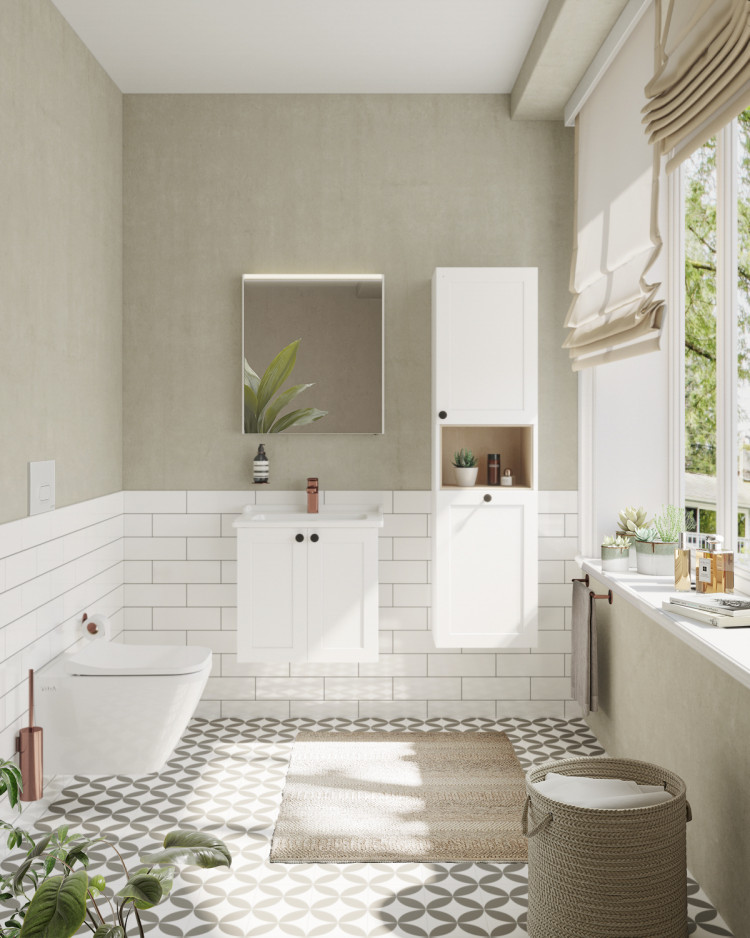 Пенал Root Classic 40 см, правосторонний, матовый белый