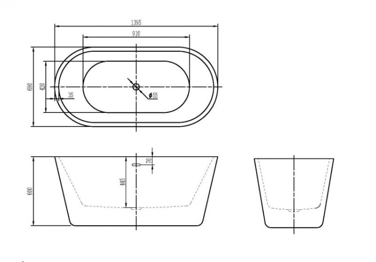 Слив-перелив Cezares BB39-OVF-ORO