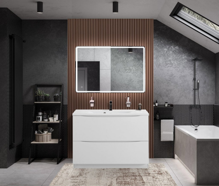 База под раковину напольная с двумя выкатными ящиками BelBagno MARINO-1200-2C-PIA-BL-P