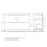 База под раковину напольная с двумя выкатными ящиками BelBagno MARINO-1200-2C-PIA-BL-P