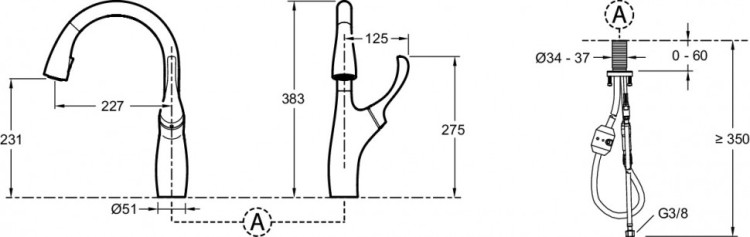 Смеситель для кухни Jacob Delafon Suzanne E72511-CP