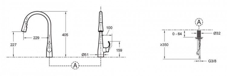 Смеситель для кухни Jacob Delafon Suzanne E72511-CP