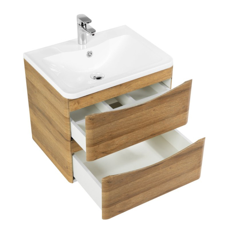 База под раковину подвесная с двумя выкатными ящиками 600x450x570 BelBagno ACQUA-600-2C-SO-RR
