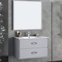 Комплект мебели для ванной Opadiris Монтэ 90 серый