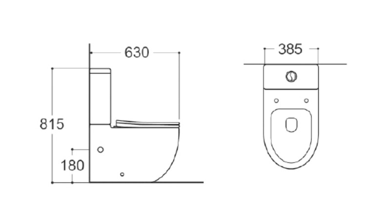Унитаз-компакт напольный безободковый с бачком Aquatek ЕВРОПА AQ2903-00 630*385*815 мм, горизонтальный выпуск, тонкое сиденье с механизмом плавного закрывания, крепеж