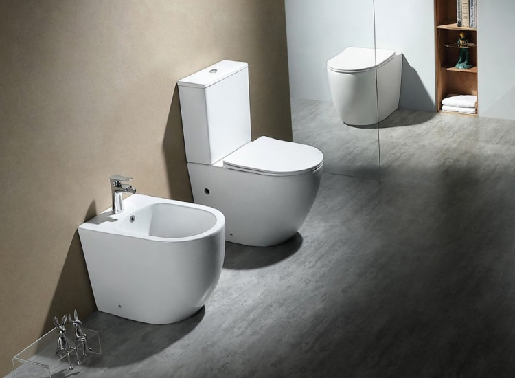 Унитаз-компакт напольный безободковый с бачком Aquatek ЕВРОПА AQ2903-00 630*385*815 мм, горизонтальный выпуск, тонкое сиденье с механизмом плавного закрывания, крепеж