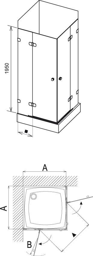 Душевой уголок Ravak Brilliant BSRV4-80