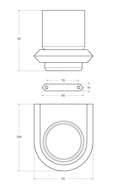 Стакан подвесной Cezares LINER-TUMS-01