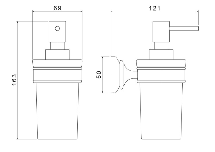 Дозатор Aquatek полир. золото AQ4505PG Классик