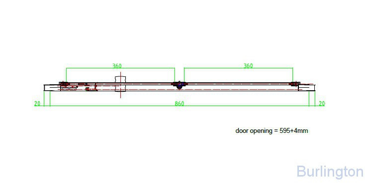 Дверь в нишу Bifold 900mm
