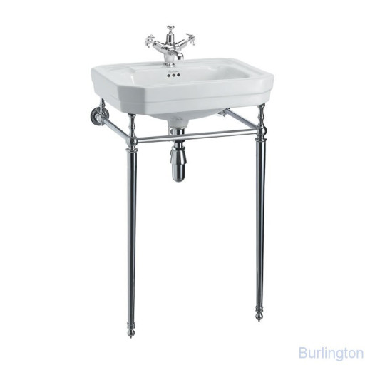 Раковина Victorian 56 см на 1 или 3 отверстия с хромированным подстольем Regal