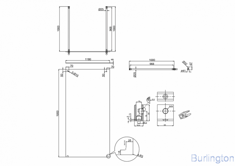 Экран Arcade 1200mm с двумя кронштейнами, никель [ARC57]