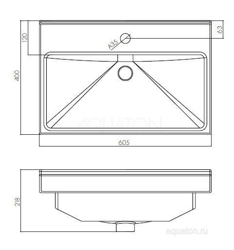 Раковина Aquaton Fest 60 1AX167WBXX000
