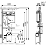 Инсталляция Tece Lux 400 9600400 для подвесного унитаза