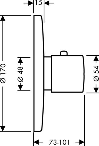 Смеситель для душа Hansgrohe Ecostat S 15711000 с термостатом