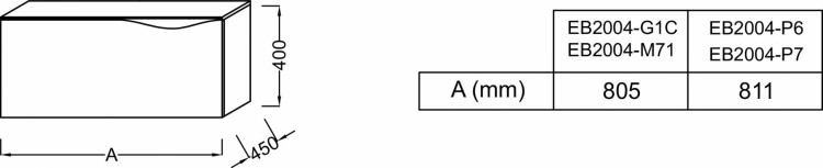 Дополнительный модуль 80 см Jacob Delafon STILLNESS EB2004-P6