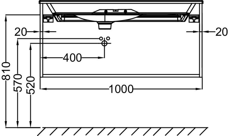 Мебель 100 см для раковины-столешницы 100 cм, коричневая кожа Jacob Delafon NOUVELLE VAGUE EB3032-NR2
