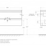 База под раковину подвесная с двумя выкатными ящиками 1200x458x500 Cezares PLANE-1200-2C-SO-BL
