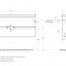 База под раковину подвесная с двумя выкатными ящиками 1200x458x500 Cezares PLANE-1200-2C-SO-BL