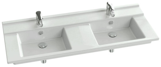 Двойная подвесная раковина-столешница 120 х 48 см Jacob Delafon STRUKTURAEXF112-00