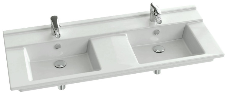 Двойная подвесная раковина-столешница 120 х 48 см Jacob Delafon STRUKTURAEXF112-00
