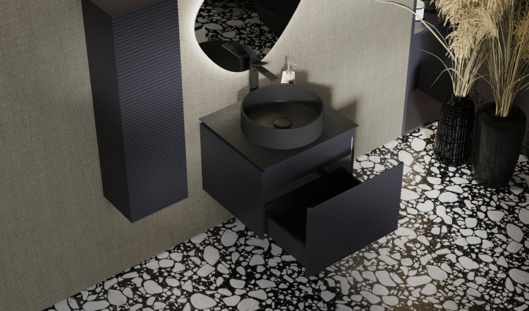 Тумба Stone 60 подвесная Антрацит