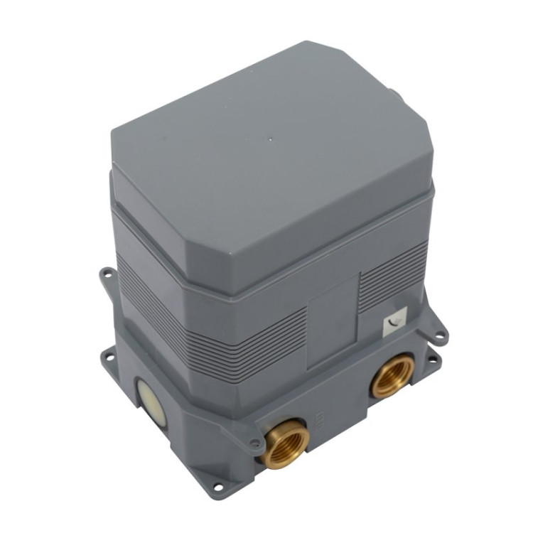 Душевой набор со встраиваемым смесителем с кнопочным управлением, верхний душ диаметр 25 см, ручной душ со шлангом, штуцером и держателем Cezares ECO-DSET-01