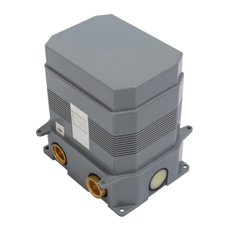 Душевой набор со встраиваемым смесителем с кнопочным управлением, верхний душ диаметр 25 см, ручной душ со шлангом, штуцером и держателем Cezares ECO-DSET-01