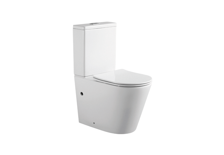 Унитаз-компакт напольный безободковый с бачком Aquatek ВЕГА AQ2904-00 630*385*815 мм, горизонтальный выпуск, тонкое сиденье с механизмом плавного закрывания, крепеж