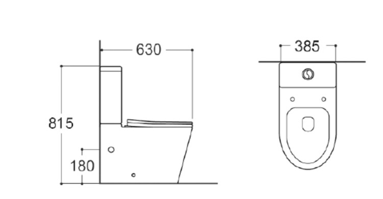 Унитаз-компакт напольный безободковый с бачком Aquatek ВЕГА AQ2904-00 630*385*815 мм, горизонтальный выпуск, тонкое сиденье с механизмом плавного закрывания, крепеж