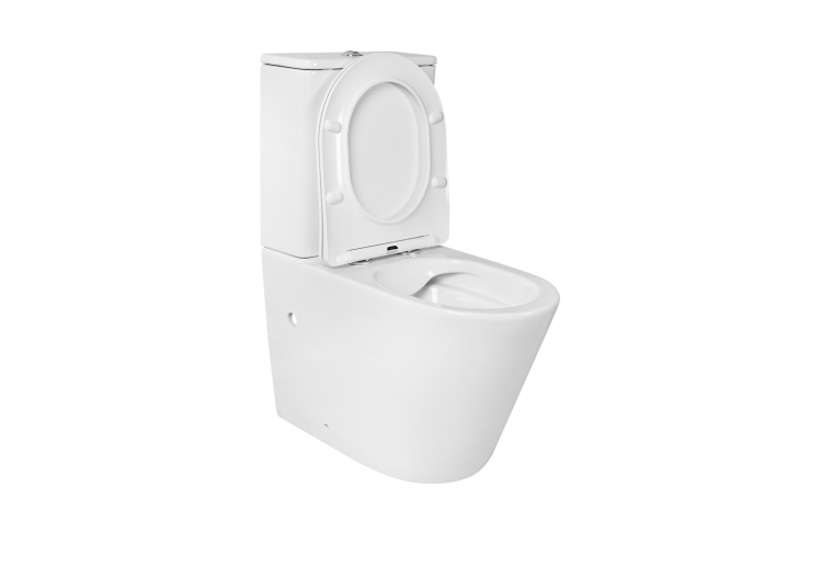 Унитаз-компакт напольный безободковый с бачком Aquatek ВЕГА AQ2904-00 630*385*815 мм, горизонтальный выпуск, тонкое сиденье с механизмом плавного закрывания, крепеж