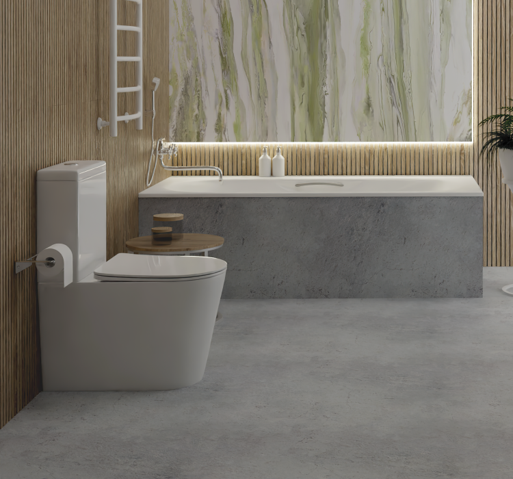 Унитаз-компакт напольный безободковый с бачком Aquatek ВЕГА AQ2904-00 630*385*815 мм, горизонтальный выпуск, тонкое сиденье с механизмом плавного закрывания, крепеж