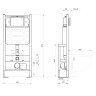 Инсталляция для подвесного унитаза отдельностоящая, усиленная Aquatek INS-0000016 , 1130*530*210 мм