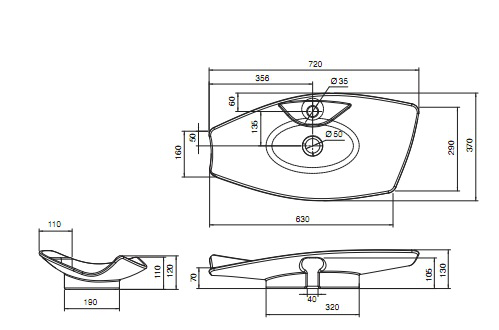 Раковина Scarabeo Kong 8052