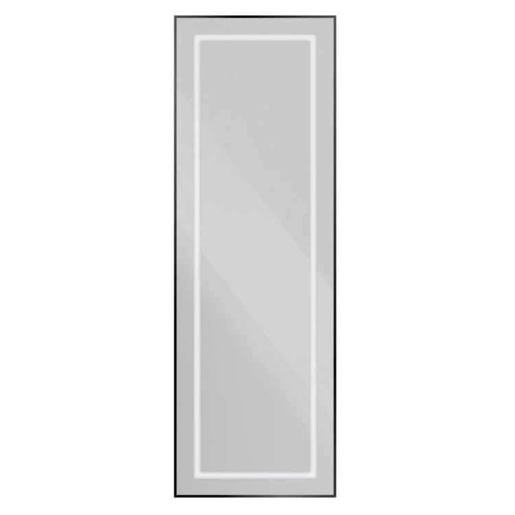 Интерьерное зеркало в алюминиевой раме со встроенным светильником и сенсорным выключателем по периметру рамы, напольное BelBagno SPC-KRAFT-555-1700-TCH-PIA-NERO