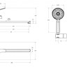Смеситель для ванны и душа с длинным изливом в комплекте с ручным душем, шлангом и держателем Cezares UNIQUE-VASM-L-CRM