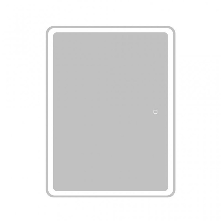 Зеркальный шкаф с одной распашной дверцей, с двумя стеклянными полками, со встроенной подсветкой и и сенсорным выключателем, 12W,220-240V BelBagno SPC-MAR-500/800-1A-LED-TCH