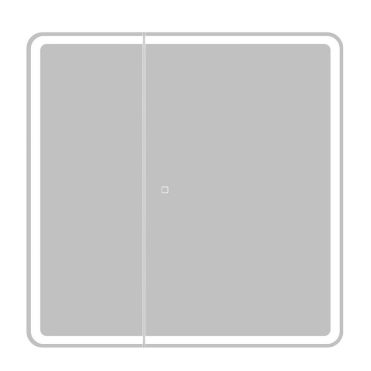 Зеркальный шкаф с одной распашной дверцей, с двумя стеклянными полками, со встроенной подсветкой и и сенсорным выключателем, 12W,220-240V BelBagno SPC-MAR-500/800-1A-LED-TCH