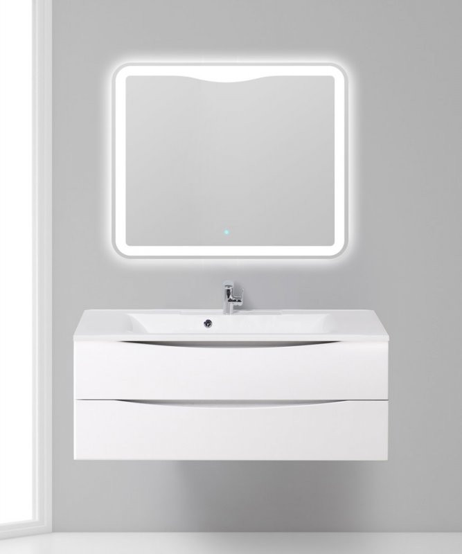 База под раковину подвесная с двумя выкатными ящиками 1100x450x500 BelBagno MARINO-1100-2C-SO-BL-P