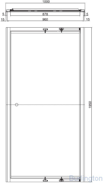Дверь в нишу Infold 1000mm
