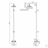 Душевая стойка c внешним термостатом, настенный BT2WS c душевой насадкой 9''