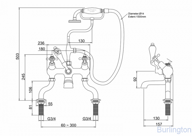 Смеситель для ванны 