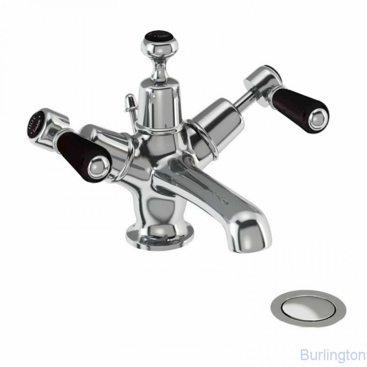 Смеситель для раковины на 1 отверстие с донным клапаном [KE4 BLA]