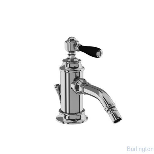 Смеситель однорычажный для биде, 1 отв, ручка - левер чёрная, хром [ARC13 CHR + ARC66 CHR]