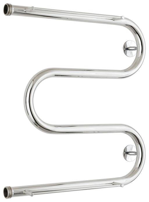 Полотенцесушитель водяной Стилье М-образный 2 полки 500х500 резьба-сгон 1&quot; Без покрытия